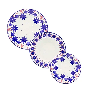 Aparelho de Jantar e Lanche 12pcs Donna Sossego