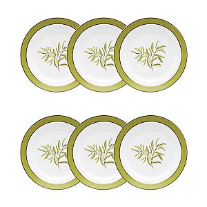 Jogo de 6 Pratos Sobremesa 22 Cm Flamingo Oliveiras