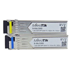 Gbic MikroTik S-3553LC20D (Par de Módulos SFP 1.25G BiDi 20km)