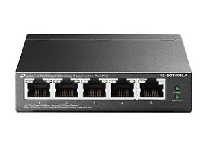 Switch Gigabit TP-Link TL-SG1005LP 5 Portas com 4 Portas PoE+