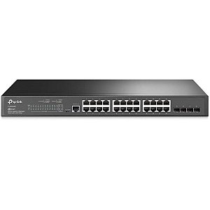 Switch Gerenciável TP-Link JetStream TL-SG3428 L2+ 24 Portas Gigabit RJ45 e 4 Slots SFP
