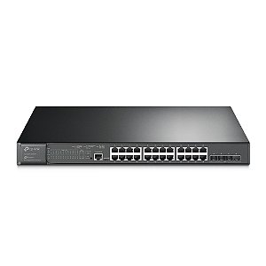 Switch Gerenciável TP-Link JetStream TL-SG3428XMP L2+ 24 Portas Gigabit PoE+ 384W e 4 Slots SFP+ 10GE