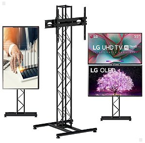 Rack/Pedestal para TV até 65” – Torre Treliçada