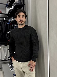 Suéter Mock Neck Classic - Preto