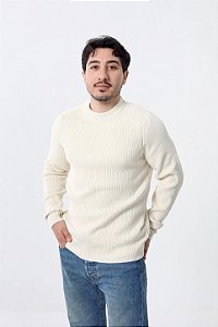 Suéter Mock Neck Classic - Creme