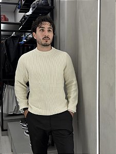 Suéter Mock Neck Classic - Creme