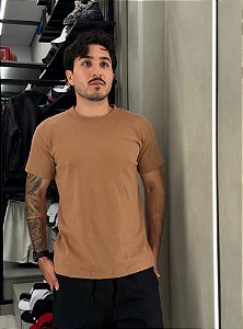 Camiseta Waffle Premium - Marrom