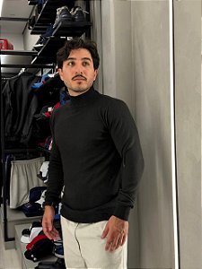 Suéter Gola Alta - Preto