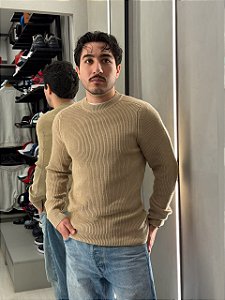 Suéter Mock Neck Classic - Caramel Claro