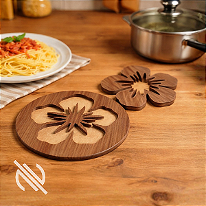 2 em 1 Sousplat + Descanso de Panelas 4 unidades