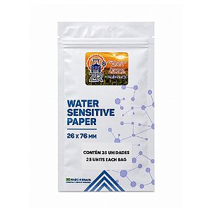 Papel Sensível à Água (Hidrossensível) 76x26mm - Pacote com 25 Unidades
