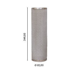 Elemento Filtrante 246 x 82 mm em INOX (M695)