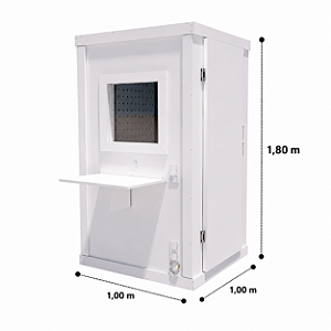 Cabine acústica para audiometria 1,00 x 1,00 x 1,80 - (L x C x A)