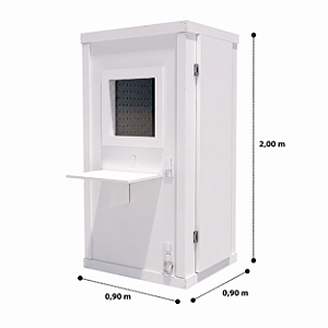 Cabine acústica para audiometria 0,90 x 0,90 x 2,00 (L x C x A)