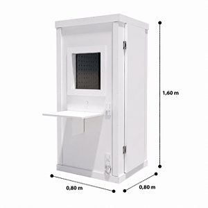 Cabine acústica para audiometria 0,80 x 0,80 x 1,60 (L x C x A)