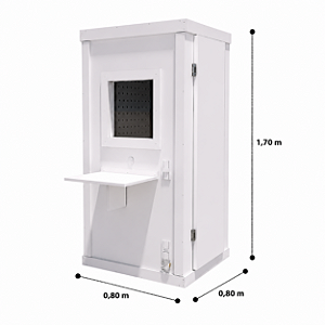 Cabine acústica para audiometria 0,80 x 0,80 x 1,70 (L x C x A)