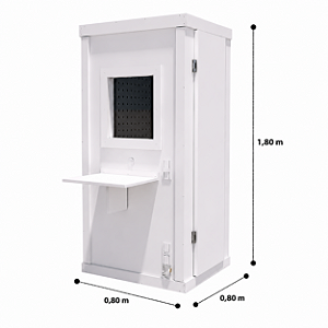Cabine acústica para audiometria 0,80 x 0,80 x 1,80 (L x C x A)