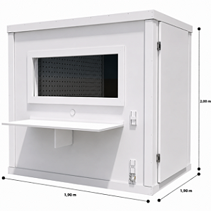 Cabine acústica para audiometria 1,90 X 1,90 X 2,00 (L x C x A)