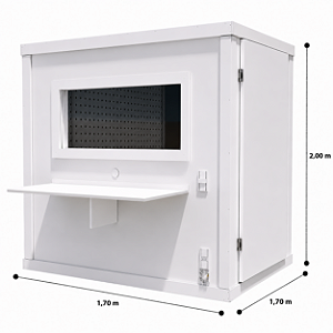 Cabine acústica para audiometria 1,70 X 1,70 X 2,00 (L x C x A)