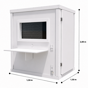 Cabine acústica para audiometria 1,50 X 1,50 X 2,00 (L x C x A)