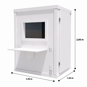 Cabine acústica para audiometria 1,30 X 1,30 X 2,00 (L x C x A)