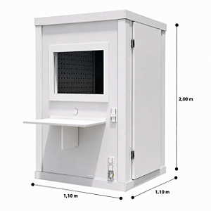 Cabine para audiometria 1,10 X 1,10 X 2,00 (L x C x A)