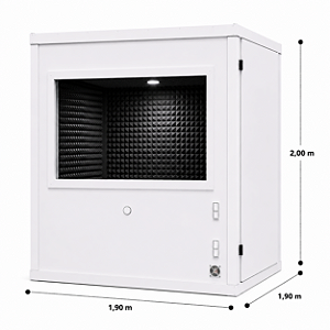 Cabine Home Studio Profissional 1,90 X 1,90 X 2,00 (L x C x A)