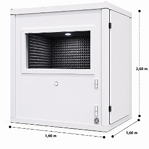 Studio Dublador/ Locutor Profissional 1,60 X 1,60 X 2,00 (L x C x A)