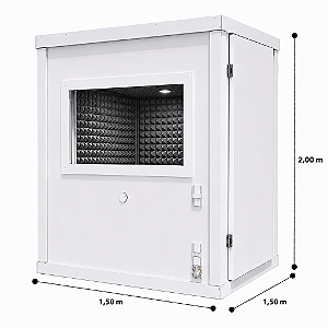 Cabine Home Studio Profissional 1,50 X 1,50 X 2,00 (L x C x A)