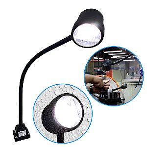 Luminária Flexível Led Ip65 Para Máquina Industrial Torno Fresadora Furadeira 115-240V