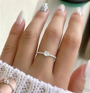 Anel solitário luxo pedido casamento