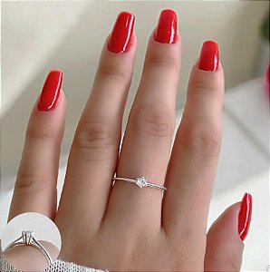 Anel solitário pedido casamento