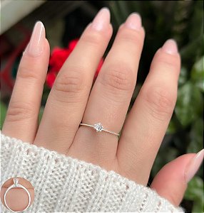 Anel solitário pedido casamento