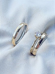 Aliança em Liga de Moeda Antiga Redonda com fundo de prata - 3mm