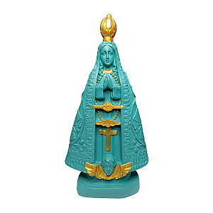 Nossa Senhora Aparecida, 21cm, Gesso, Peça Única, Decoração Religiosa