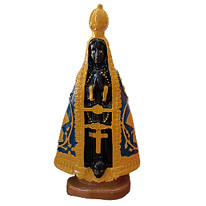 Nossa Senhora Aparecida, 21cm, Gesso, Peça Única, Decoração Religiosa