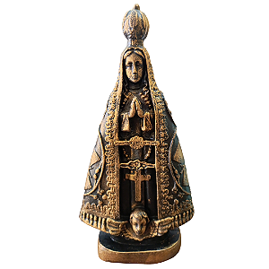 Nossa Senhora Aparecida, 21cm, Gesso,  Peça Única, Decoração Religiosa