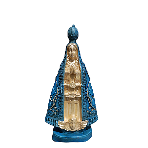 Nossa Senhora Aparecida, 21cm, Gesso, Peça Única, Decoração Religiosa