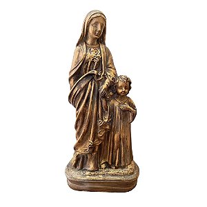 Nossa Senhora Passa à Frente, 20cm, Gesso, Peça Única, Decoração Religiosa