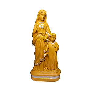 Nossa Senhora Passa à Frente, 20cm, Gesso, Peça Única, Decoração Religiosa