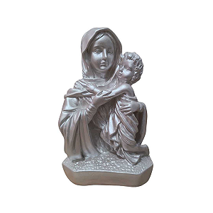 Mãe Rainha, 16cm, Gesso, Peça Única, Artesanal, Decoração Religiosa