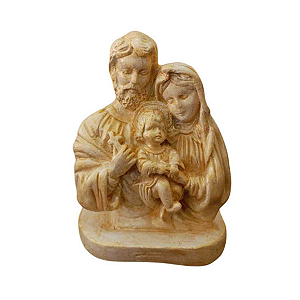 Sagrada Família, 13cm, Gesso, Peça Única, Decoração Religiosa