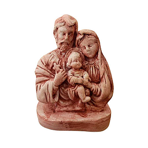 Sagrada Família, 13cm, Gesso, Peça Única, Decoração Religiosa