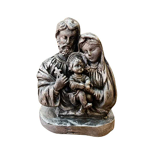 Sagrada Família, 13cm, Gesso, Peça Única, Decoração Religiosa