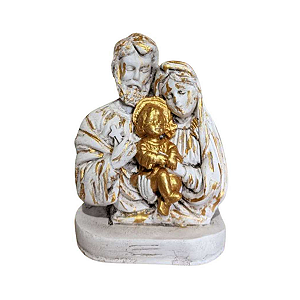 Sagrada Família, 13cm, Gesso, Peça Única, Decoração Religiosa