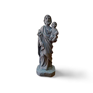 São José e Menino Jesus, 20cm, Gesso, Peça Única, Decoração Religiosa
