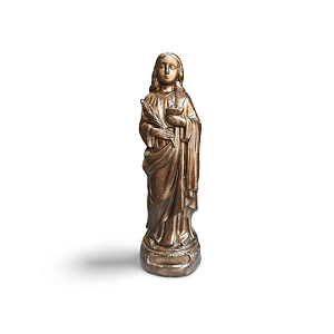 Santa Luzia, 19cm, Gesso, Peça Única, Decoração Religiosa
