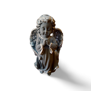 Anjo da Guarda, 20cm, Gesso, Peça Única, Artesanal, Decoração Religiosa