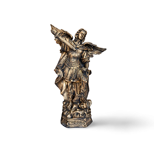 São Miguel Arcanjo, 30cm, Gesso, Peça Única, Decoração Religiosa