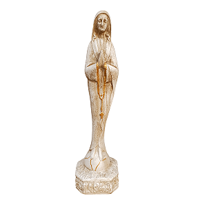 Nossa Senhora do Silêncio, 20cm, Gesso, Peça Única, Decoração Religiosa